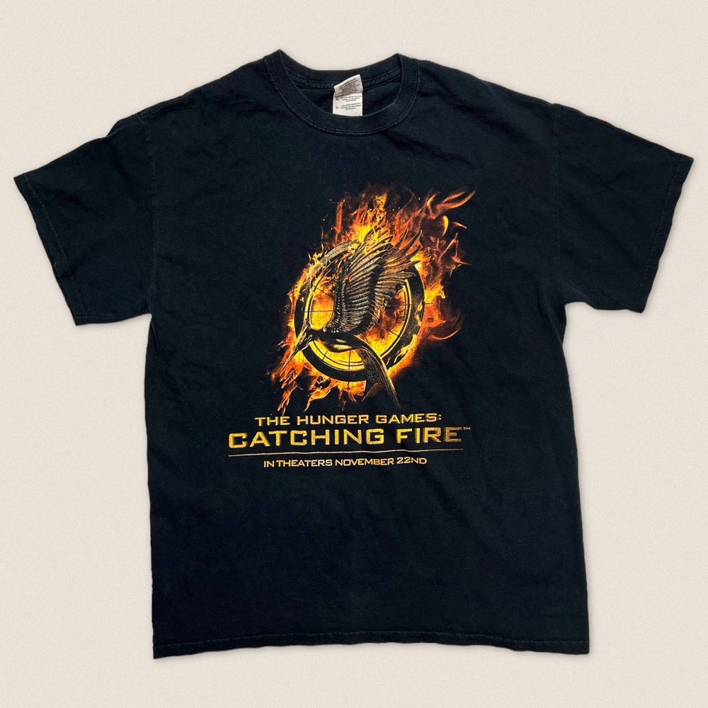 The Hunger Games Catching Fire Movie Promo Tee‎ T Shirt | Size Medium |